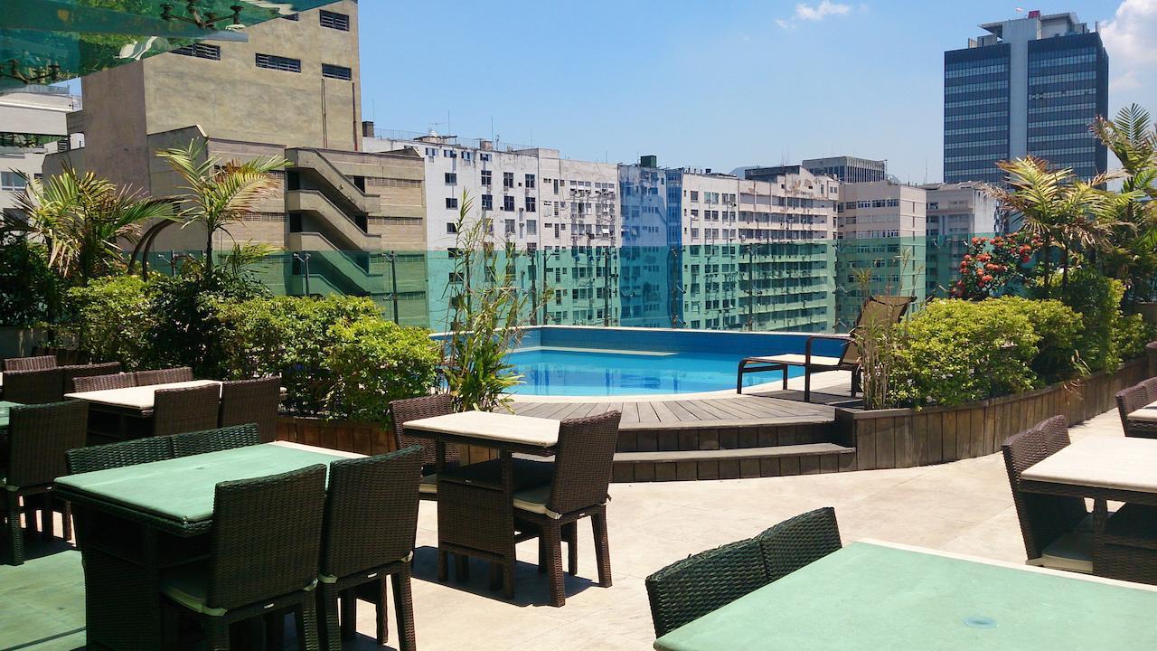 Hotel Atlantico Tower Рио-де-Жанейро Экстерьер фото Rooftop pool of a hotel in Santiago de Chile